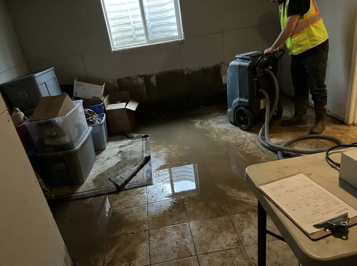 Basement flooding cleanup in Marietta, GA