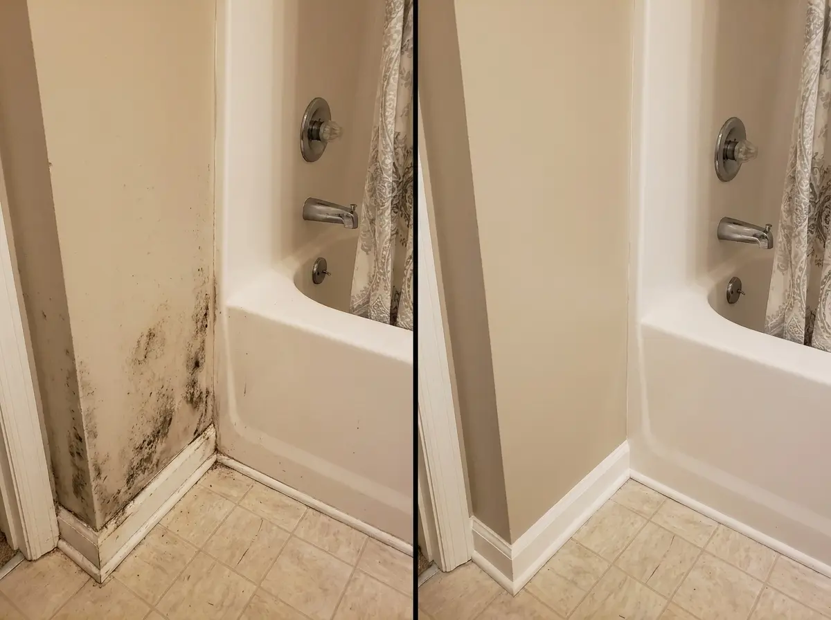 Before and after mold remediation — Marietta